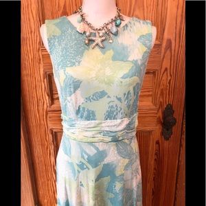 Coldwater Creek Mesh Ruched-waist Dress